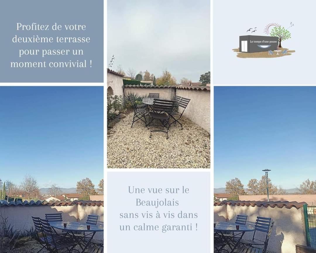 Studio De Jardin "Le Temps D Une Pause" Jusqu'A 4 Personnes En Face Du Beaujolais - Climatisation Et Borne Recharge Vehicule Electrique Montmerle-sur-Saone Εξωτερικό φωτογραφία
